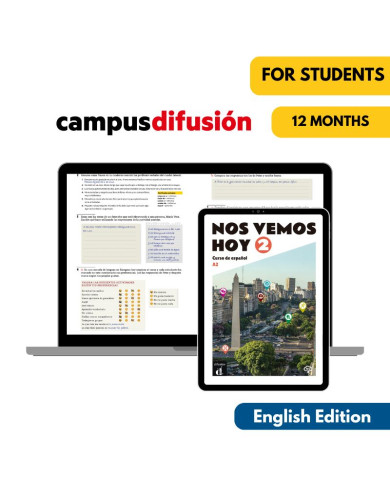 Nos vemos hoy 2 (édition anglaise): Livre numérique Campus Difusión (12 mois) – Élève