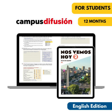 Nos vemos hoy 2 (édition anglaise): Livre numérique Campus Difusión (12 mois) – Élève