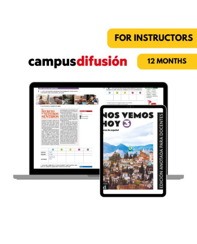 Nos vemos hoy 3: 12-month Campus Difusión for Instructors Nos vemos hoy 3: 12-month Campus Difusión for Instructors