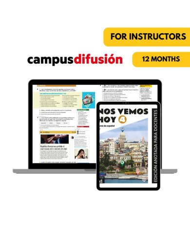 Nos vemos hoy 4 : Livre et cahier numériques Campus Difusión (12 mois) – Professeur