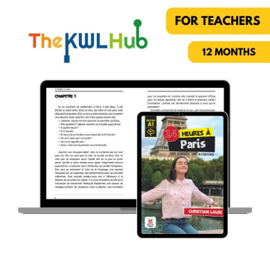 24 heures à Paris: Livre numérique The KWL Hub (12 mois) – Professeur