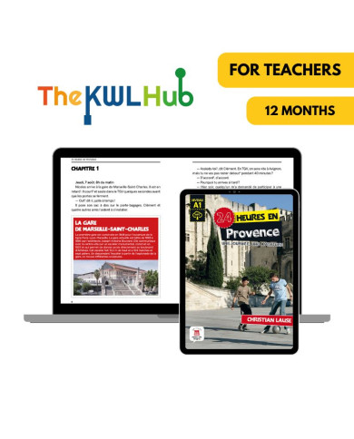 24 heures en Provence: Livre numérique The KWL Hub (12 mois) – Professeur