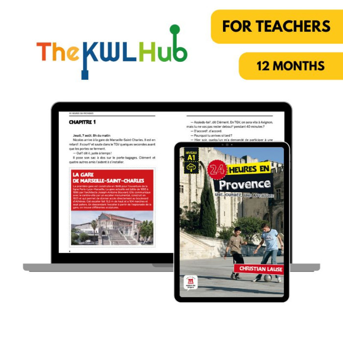 24 heures en Provence: Livre numérique The KWL Hub (12 mois) – Professeur