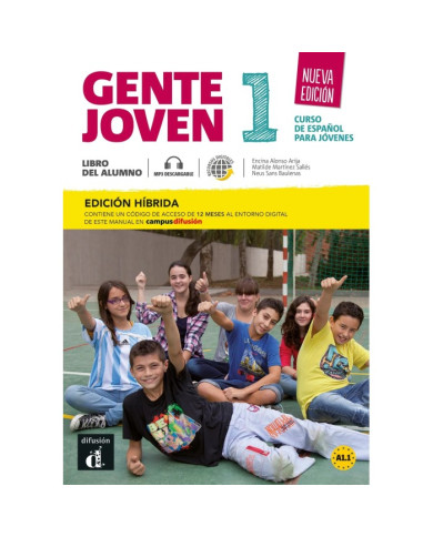 Gente joven 1 Nueva edición: Édition hybride – Campus Difusión – Livre de l’élève (12 mois)