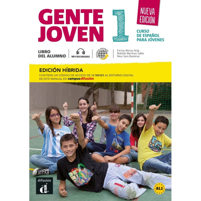 Gente joven 1 Nueva edición: Édition hybride – Campus Difusión – Livre de l’élève (12 mois)