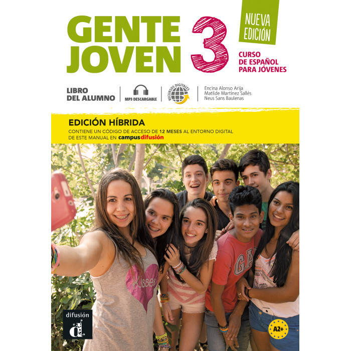 Gente joven 3 Nueva edición: Édition hybride – Campus Difusión – Livre de l’élève (12 mois)