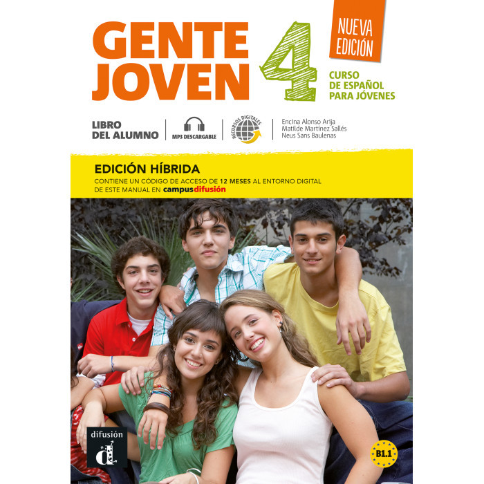 Gente joven 4 Nueva edición: Édition hybride – Campus Difusión – Livre de l’élève (12 mois)