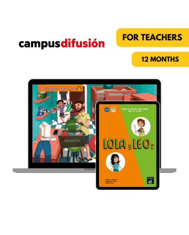 Lola y Leo 2: Livre numérique Campus Difusión (12 mois) – Professeur