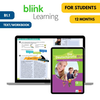 Die Deutschprofis B1.2: 12-Month Interactive Online Text/Workbook for Students (BlinkLearning)