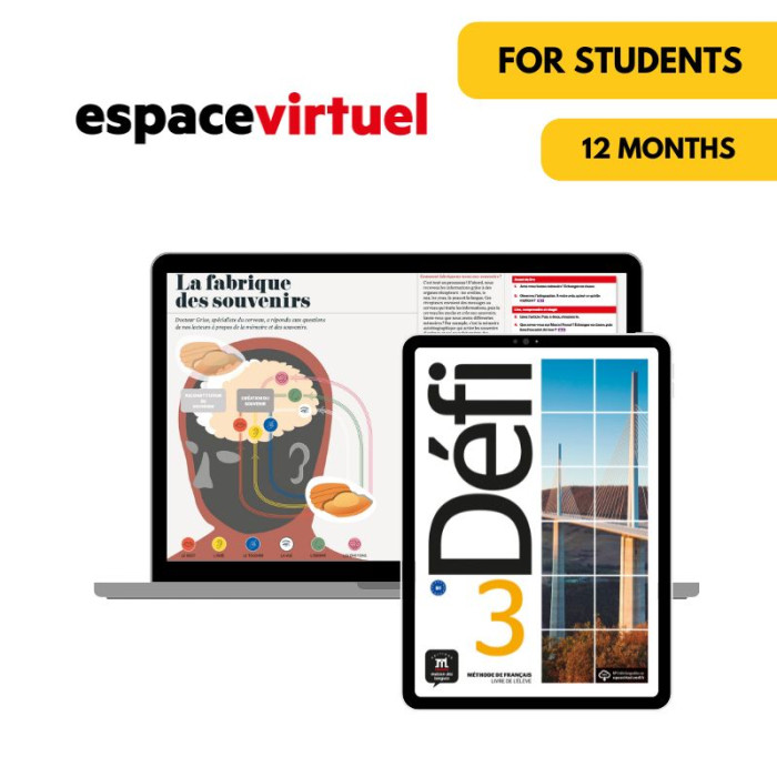 Défi 3:  12-Month Espace Virtuel for Students