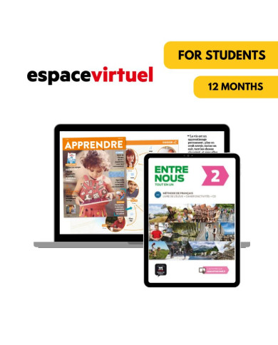 Entre Nous 2: Livre et cahier numériques Espace Virtuel (12 mois) – Élève Entre Nous 2: Livre et cahier numériques Espace Virtuel (12 mois) – Élève
