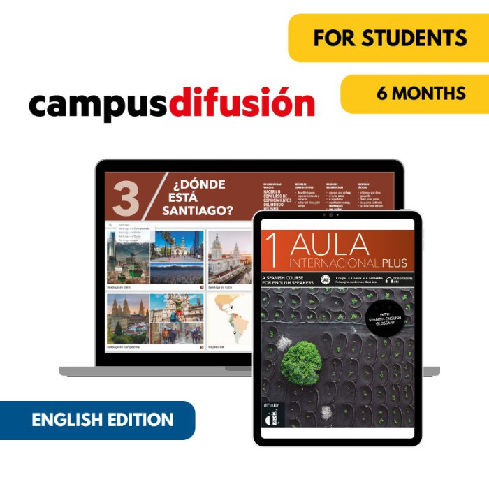Aula internacional plus 1 (édition anglaise): Livre numérique Campus Difusión (6 mois) – Élève
