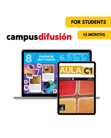 Aula C1: Livre numérique Campus Difusión (12 mois) – Élève