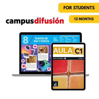 Aula C1: Livre numérique Campus Difusión (12 mois) – Élève