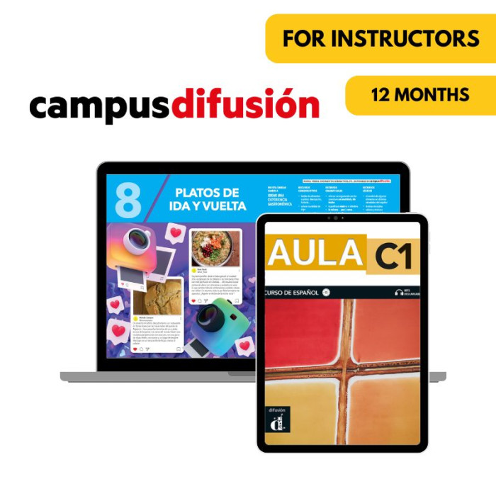 Aula C1: Livre numérique Campus Difusión (12 mois) – Professeur