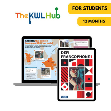Défi francophone 1: Livre numérique The KWL Hub (12 mois) – Élève