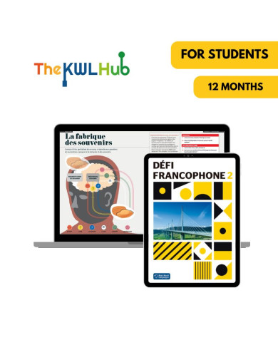 Défi francophone 2: Livre numérique The KWL Hub (12 mois) – Élève