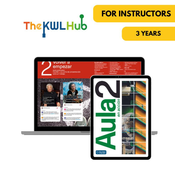 Aula en acción 2: Livre numérique The KWL Hub (3 ans) – Professeur