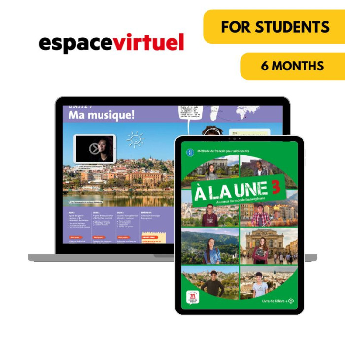 À la une 3: Livre numérique Espace Virtuel (6 mois) – Élève