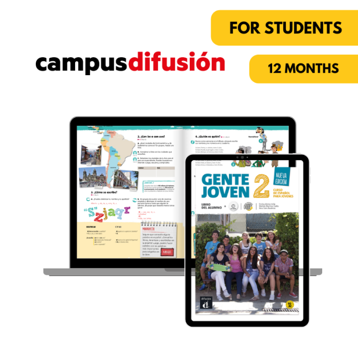 Gente joven 2: 12-Month Campus Difusión for Students Gente joven 2: 12-Month Campus Difusión for Students