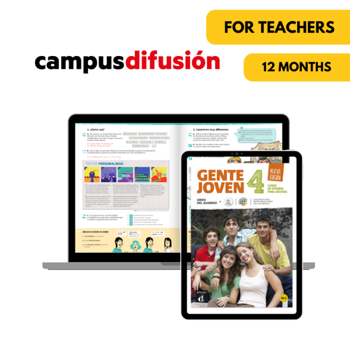 Gente joven 4: 12-Month Campus Difusión for Teachers