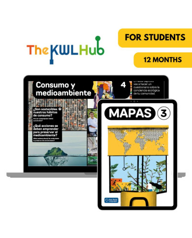 Mapas 3: Livre numérique The KWL Hub (12 mois) – Élève