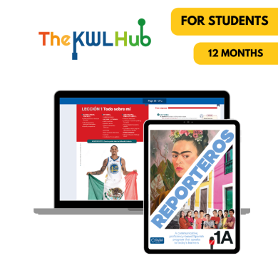 Reporteros 1A: Livre numérique The KWL Hub (12 mois) – Élève