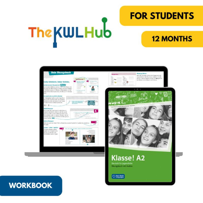 Klasse! A2: Cahier d’exercices numérique The KWL Hub (12 mois) – Élève