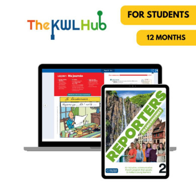 Reporters francophones 2: Livre numérique The KWL Hub (12 mois) – Élève (éd. canadienne)