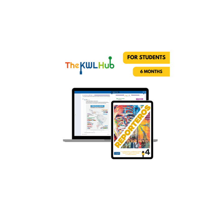 Reporteros 4: Livre numérique The KWL Hub (6 mois) – Élève