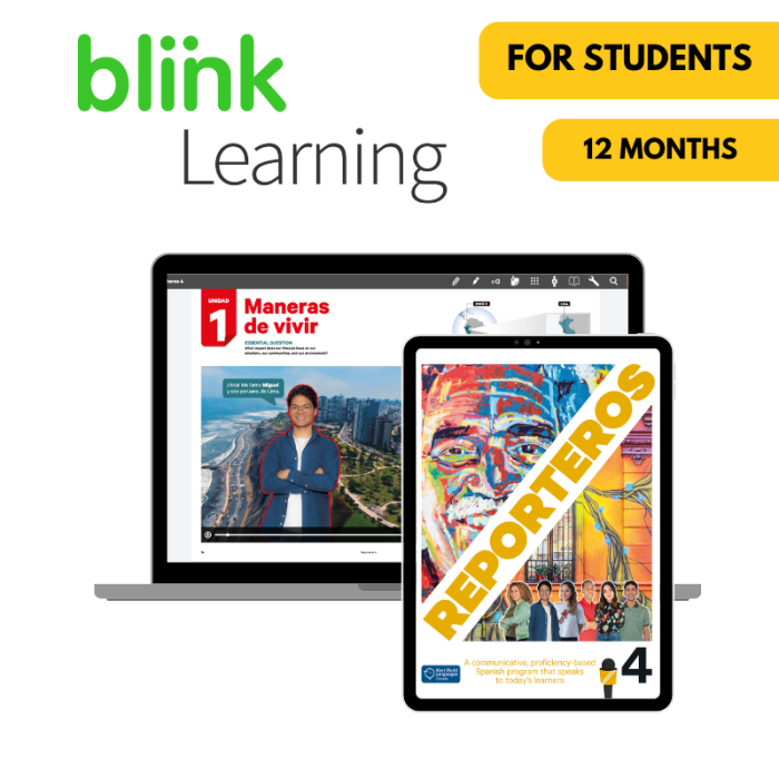 Reporteros 4: Livre numérique BlinkLearning (12 mois) – Élève