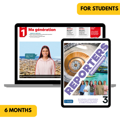 copy of Reporters francophones 1 6-Month My French Hub for Students