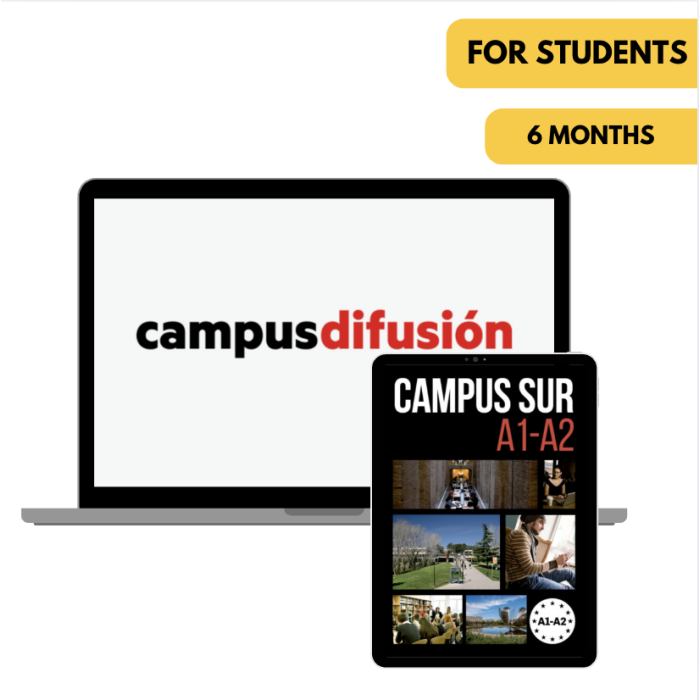 Campus Sur A1-A2: Livre numérique Campus Difusión (6 mois) – Élève