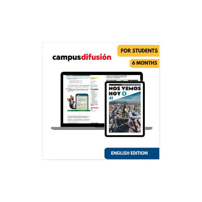 Nos vemos hoy 1 (édition anglaise): Livre numérique Campus Difusión (6 mois) – Élève