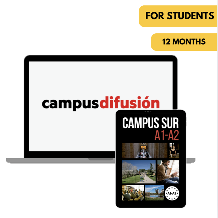 Campus Sur A1-A2: Livre numérique Campus Difusión (12 mois) – Élève