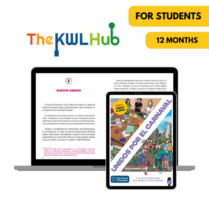 Unidos por el carnaval: Livre numérique The KWL Hub (12 mois) – Élève