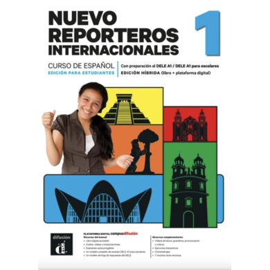 Nuevo Reporteros internacionales 1: Édition hybride – Campus Difusión – Livre de l’élève (12 mois)