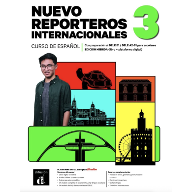 Nuevo Reporteros internacionales 3: Édition hybride – Campus Difusión – Livre de l’élève (12 mois)