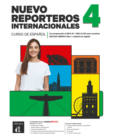Nuevo Reporteros internacionales 4: Édition hybride – Campus Difusión – Livre de l’élève (12 mois)