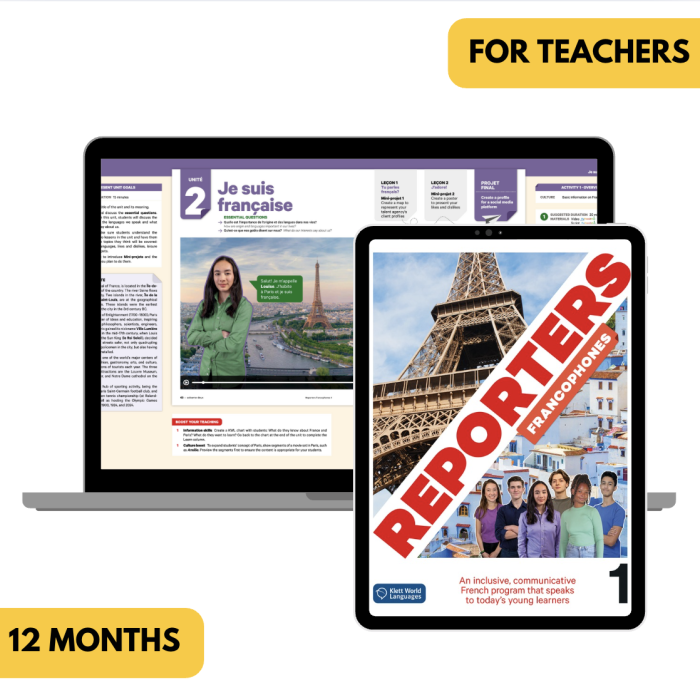 Reporters francophones 1: 12-Month The KWL Hub for Teachers (Canadian Ed.) Reporters francophones 1: 12-Month The KWL Hub for Teachers (Canadian Ed.)