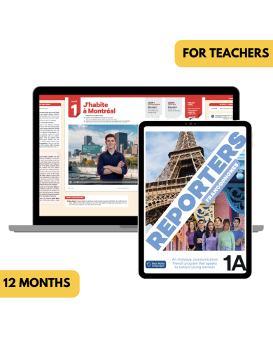 copy of Reporters francophones 1: 12-Month My French Hub for Students
