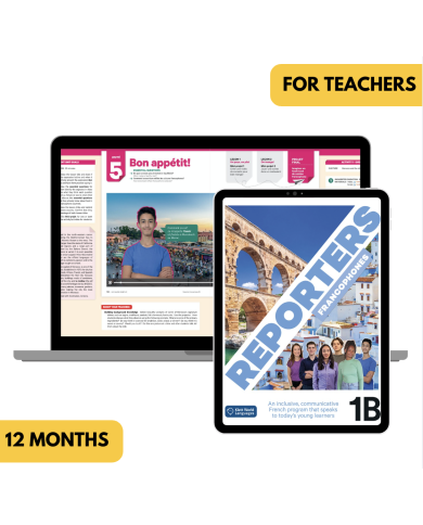 Reporters francophones 1B: 12-Month The KWL Hub for Teachers (Canadian Ed.)