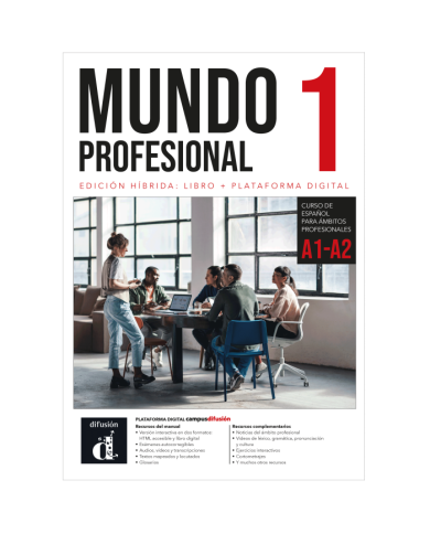 Mundo profesional 1 (A1-A2): Édition hybride – Campus Difusión – Livre de l’élève (12 mois)