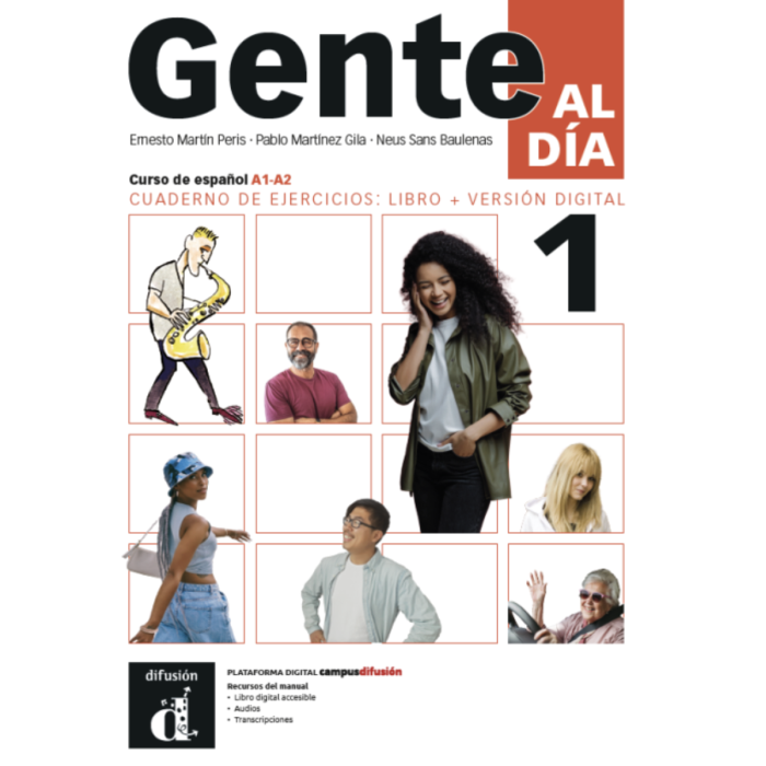 Gente al día 1: Édition hybride – Campus Difusión – Cahier d’exercices (12 mois)