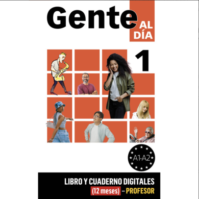 Gente al día 1: Livre numérique Campus Difusión (12 mois) – Professeur (livre de l’élève + cahier d’exercices)