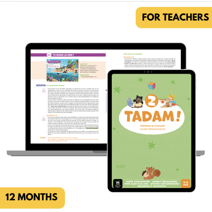 Tadam! 2: 12-Month The KWL Hub for Teachers