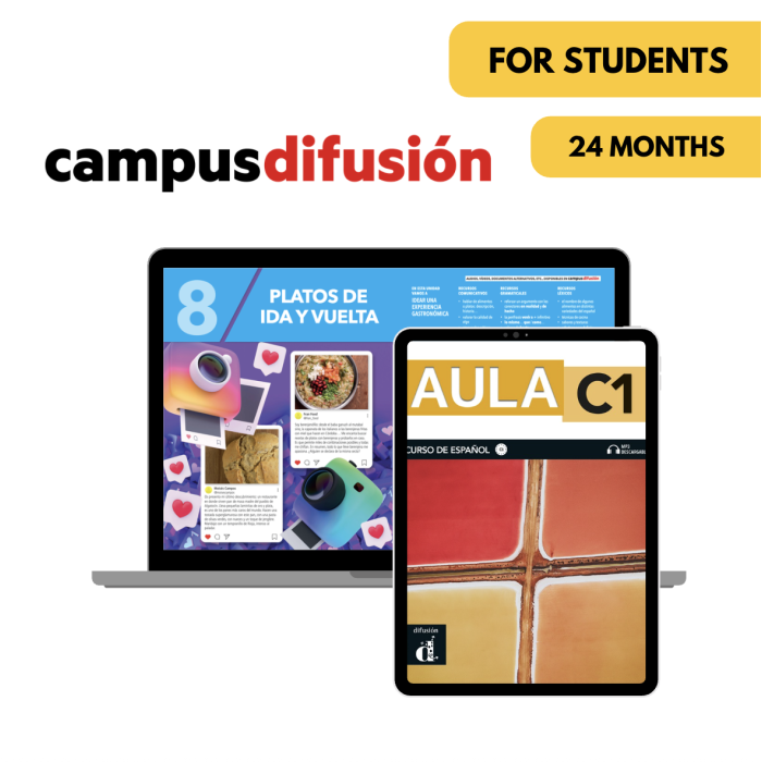 Aula C1: Livre numérique Campus Difusión (24 mois) – Élève
