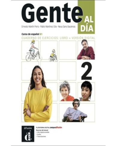 Gente al día 2: Édition hybride – Campus Difusión – Cahier d’exercices (12 mois)