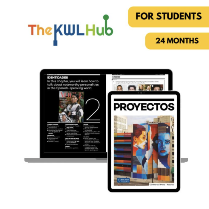 Proyectos (série complète 1 et 2): Livre numérique The KWL Hub (24 mois) – Élève
