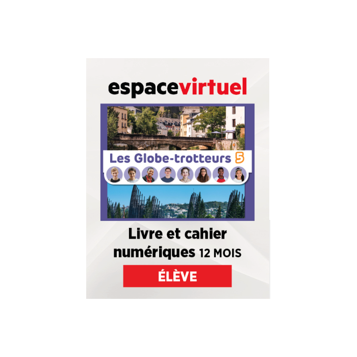 copy of Les Globe-trotteurs 4: Livre numérique Espace Virtuel (12 mois) – Élève